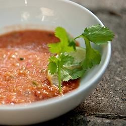 Vegetable and Fruit Gazpacho Soup for Summer